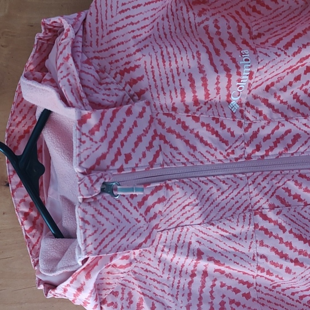 Columbia Pink Zigzag Jacket Girls Medium (10/12)